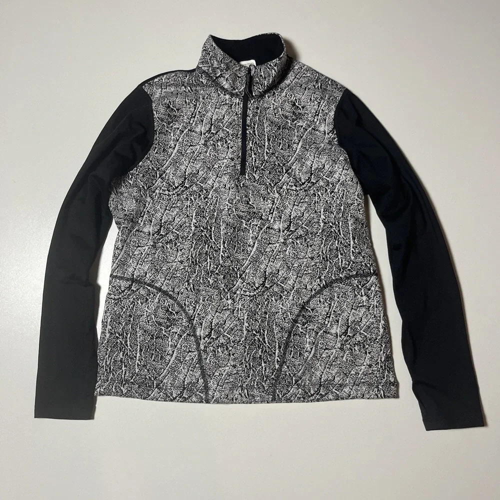 Avia Active Top & Legging Set Size M 8-10 Marbled Fleece Lined Athleisure Outfit